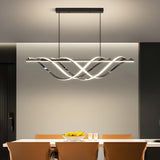 Skylar Black Modern LED Linear Chandelier