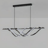 Skylar Black Modern LED Linear Chandelier