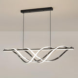 Skylar Black Modern LED Linear Chandelier