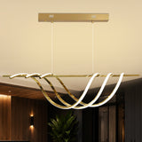 Skylar Gold Modern LED Linear Chandelier