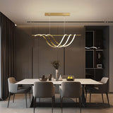 Skylar Gold Modern LED Linear Chandelier