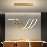 Skylar Gold Modern LED Linear Chandelier