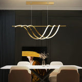 Skylar Gold Modern LED Linear Chandelier