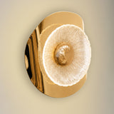 Solaris Gold LED Wall Lamp | Textured Crystal Glass