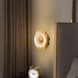 Solaris Gold LED Wall Lamp | Textured Crystal Glass