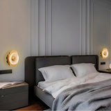 Solaris Gold LED Wall Lamp | Textured Crystal Glass