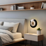 Solaris Black Textured Crystal wall Lamp