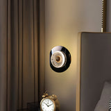 Solaris Black Textured Crystal wall Lamp