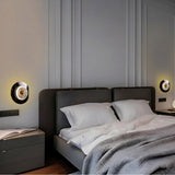 Solaris Black Textured Crystal wall Lamp