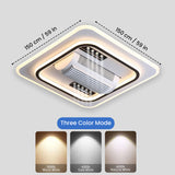 Floro Square Fan Chandelier with 10 COB LEDs