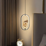 Staglo Golden Deer Modern Oval Pendant Light