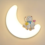 Teddy on Moon 24W LED Wall Lamp