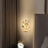 Tia Luxury Crystal Leaf Pendant Light