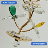 Tia Luxury Crystal Leaf Pendant Light