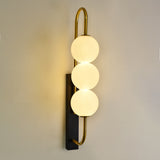Trellix Triple Frosted Glass Globe LED Wall Lamp