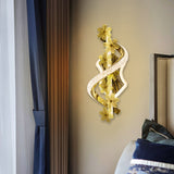 Twisora S-Shaped Crystal Flower LED Wall Lamp