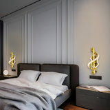 Twisora S-Shaped Crystal Flower LED Wall Lamp