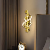 Twisora S-Shaped Crystal Flower LED Wall Lamp