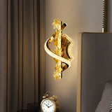 Twisora S-Shaped Crystal Flower LED Wall Lamp
