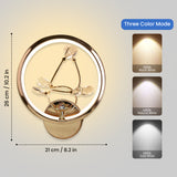 Vine Modern Crystal Leaf Halo LED Wall Lamp