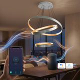 Nova 3 Ring Modern Smart LED Chandelier