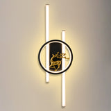 Hiron Golden Deer LED Wall Lamp