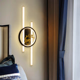 Hiron Golden Deer LED Wall Lamp