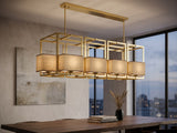 Vixon Modern Linear Fabric Shade Chandelier
