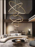 Interstellar 6-Ring Double Height Chandelier