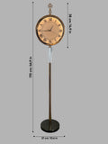 Artisan Elegance Floor Clock Lamp