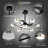 Blanzo LED Smart Voice Assist Fan Chandelier