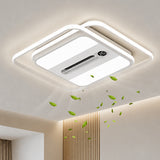 Vistora Modern Square Bladeless LED Fan Chandelier