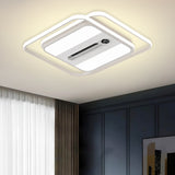 Vistora Modern Square Bladeless LED Fan Chandelier