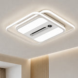 Vistora Modern Square Bladeless LED Fan Chandelier