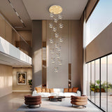 FloraGlow Crystal Double Height Chandelier