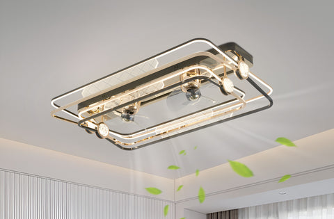 Addict LED Smart Voice Assist Fan Chandelier