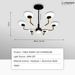 Fable LED Smart Voice Assist Chandelier