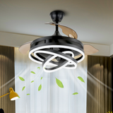 Cross LED Smart Voice Assist Fan Chandelier