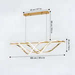 Skylar Gold Modern LED Linear Chandelier