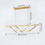 Skylar Gold Modern LED Linear Chandelier