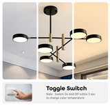 Topical 6 Head LED Smart Voice Assist Chandelier