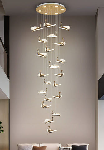 Darlington Double Height Smart Modern LED Chandelier