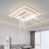 Eastino Square Modern Ceiling Fan Chandelier