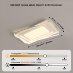 Felicia White Smart Modern LED Chandelier