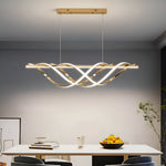 Skylar Gold Modern LED Linear Chandelier