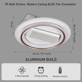 Orisina Round Modern Ceiling Fan Chandelier