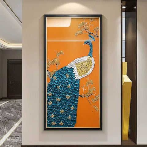 Peahen Modern Wall Art