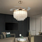 Blaze Crystal Leaf Fan Chandelier