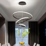 Three Rings LED Smart Voice Assist Chandelier