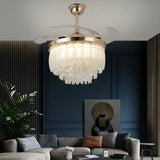 Blaze Crystal Leaf Fan Chandelier